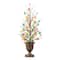 Glitzhome® 36" Lighted Easter Egg & Berries Urn Porch Tree with Timer